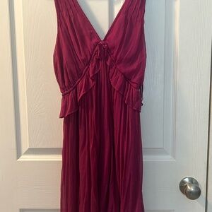 Elegant Burgundy Dress